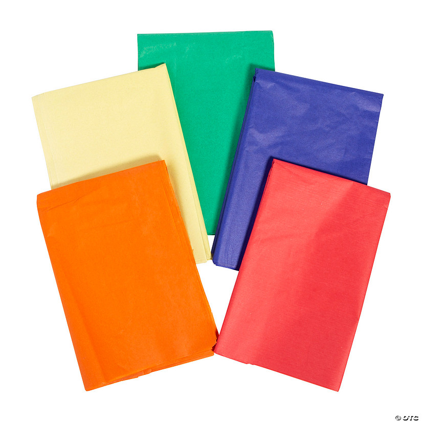 Bulk  60 Pc. Primary Color Tissue Paper Sheets Image