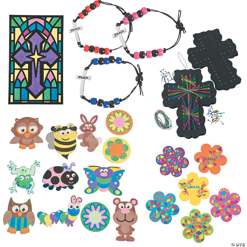 Bulk 61 Pc. Tween Religious Craft Pack - Makes 84 Image