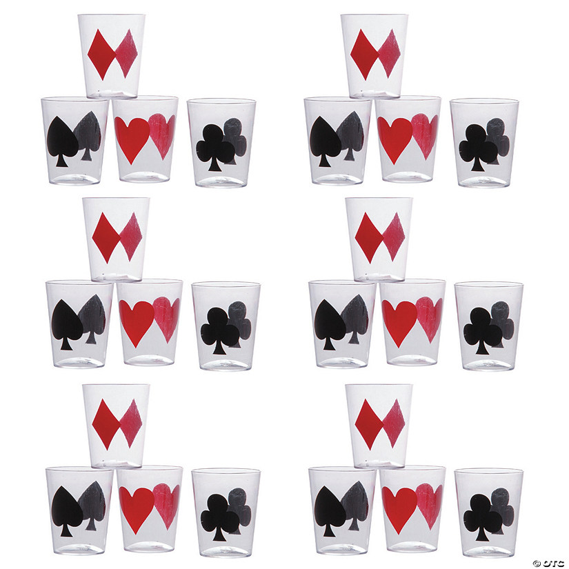 Bulk  72 Ct. Casino Card Suit Shot Glasses Image