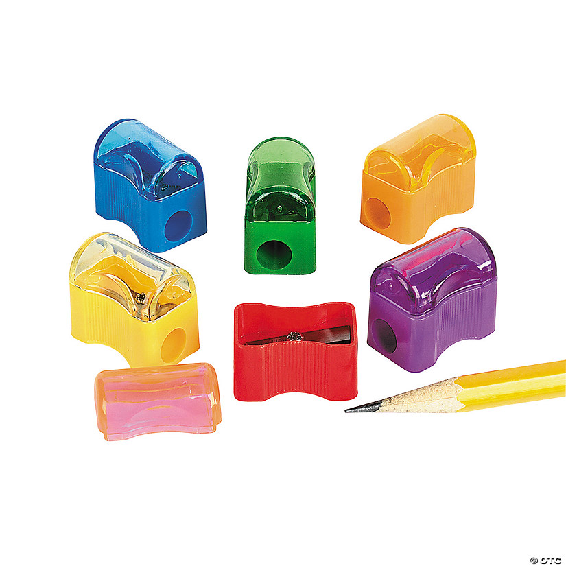 Bulk 72 Pc. Bright Pencil Sharpeners with Caps Image