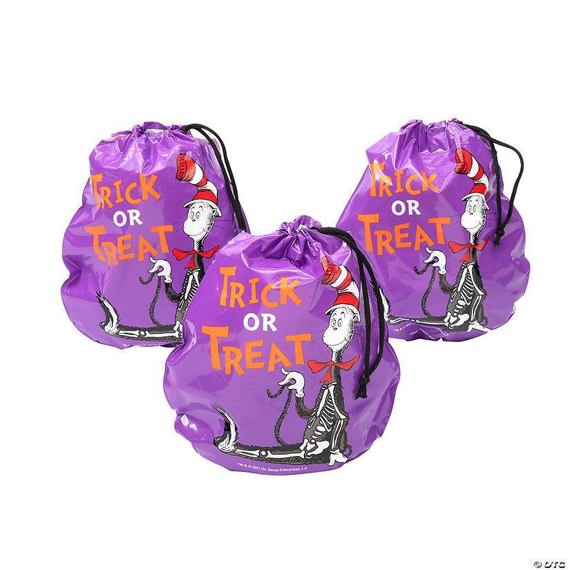 Bulk  72 Pc. Dr. Seuss&#8482; Halloween Drawstring Goody Bags Image