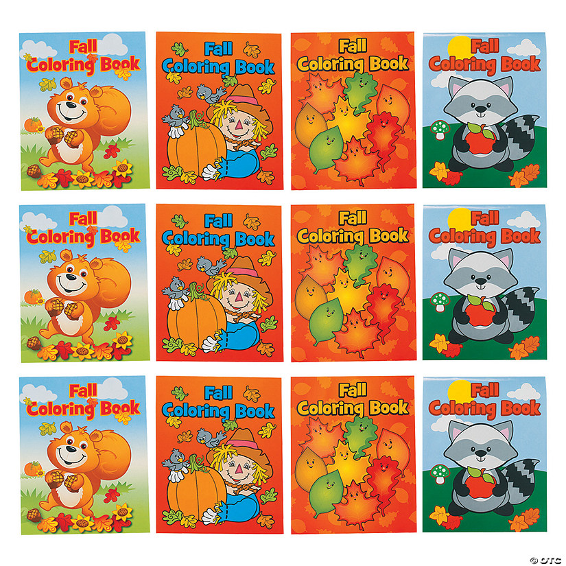 Bulk 72 Pc. Fall Coloring Books Image