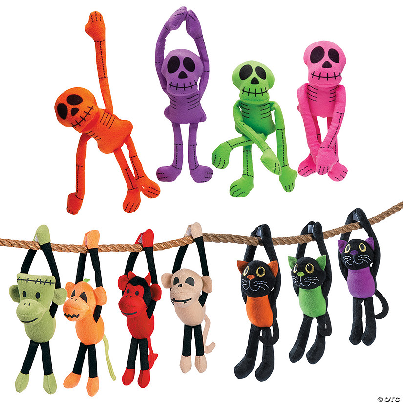 Bulk 72 Pc. Halloween Long Arm Stuffed Characters Assortment Image
