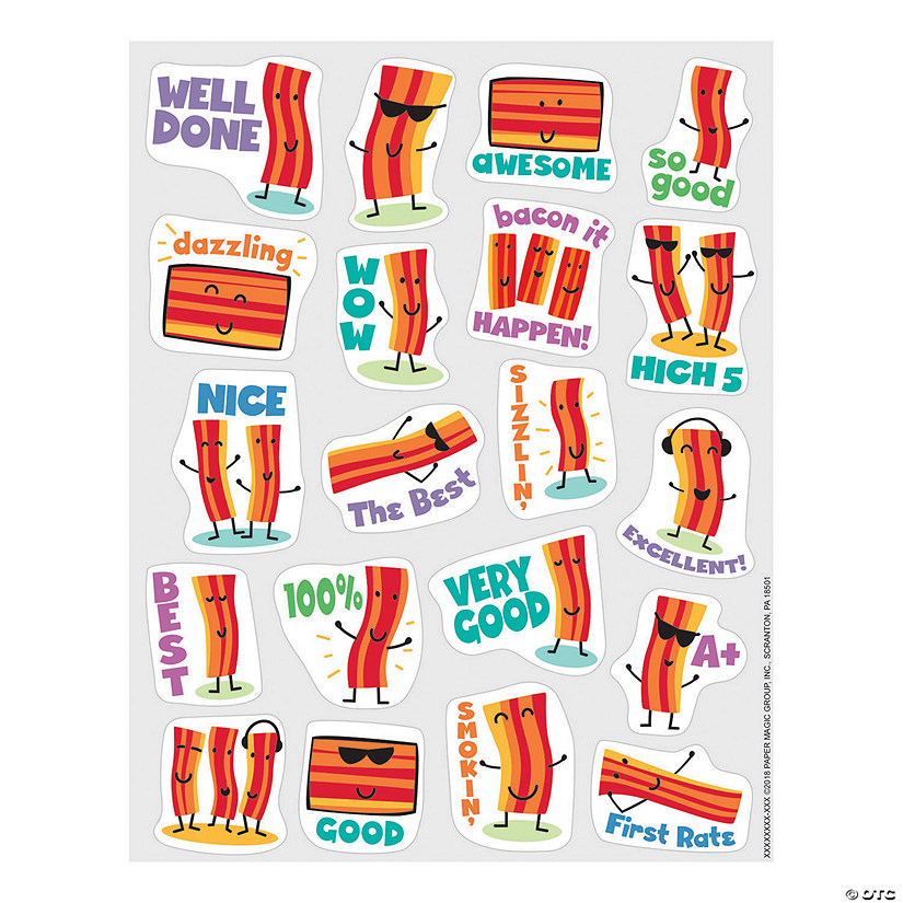 Bulk 80 Pc. Bacon-Scented Stickers Image