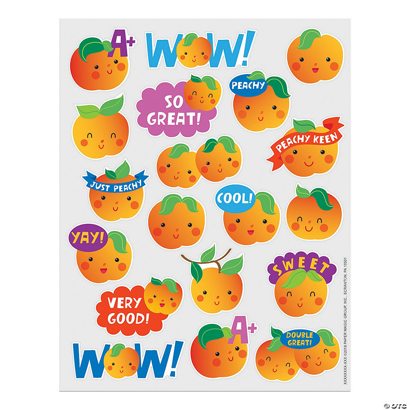 Bulk 80 Pc. Peach-Scented Stickers Image