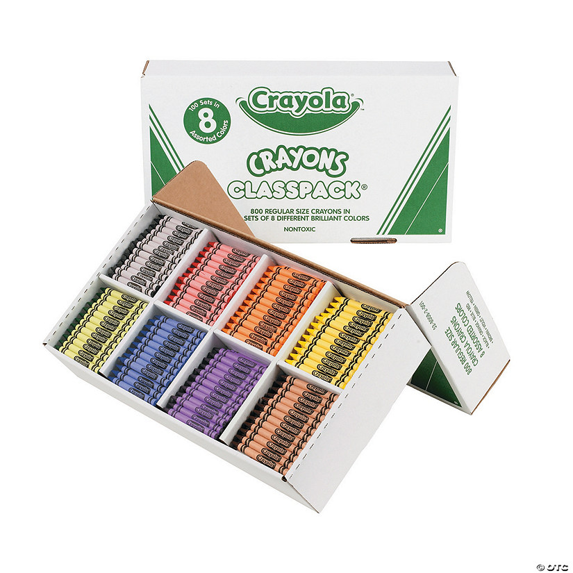 Bulk 800 Pc. Crayola<sup>&#174;</sup> Crayons Classpack - 8 Colors per pack Image