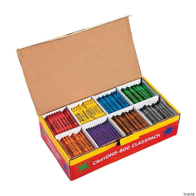 Bulk 800 Pc. Crayon Pack - 8 Colors per pack Image