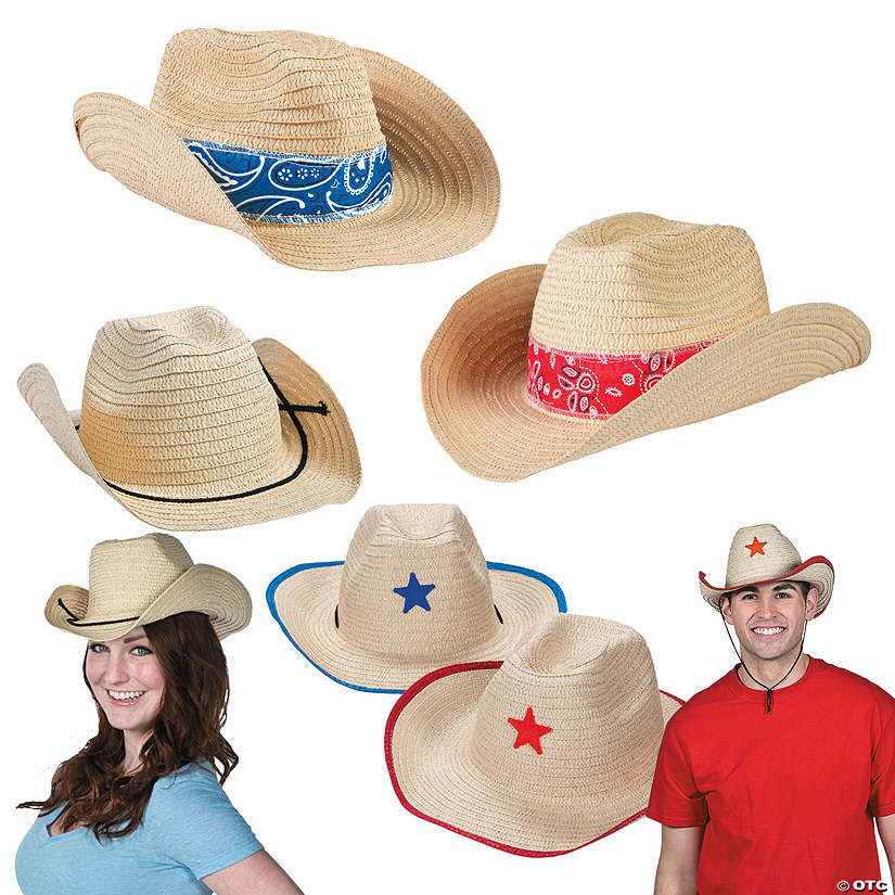 Bulk 96 Pc. Adults Western Hat Assortment Kit Image