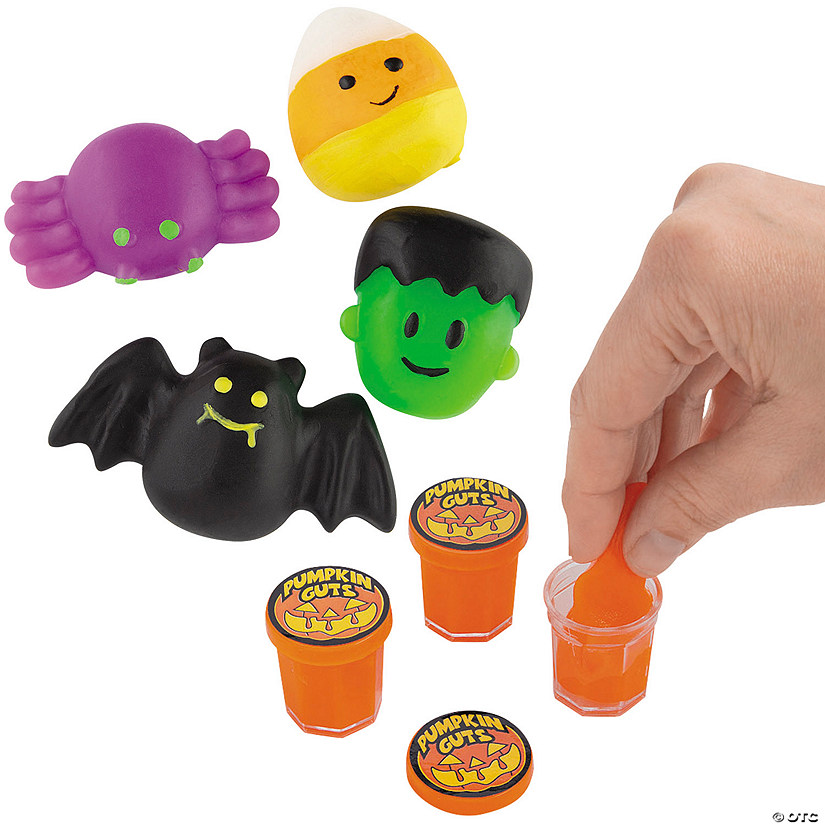 Bulk 96 Pc. Halloween Mochi Squishies & Slime Handout Kit  Image