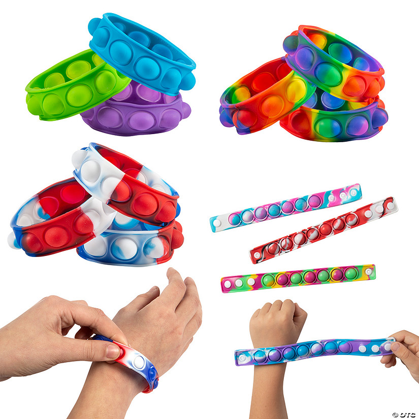 Bulk 96 Pc. Lotsa Pops Popping Toys Bracelet Assortment Image