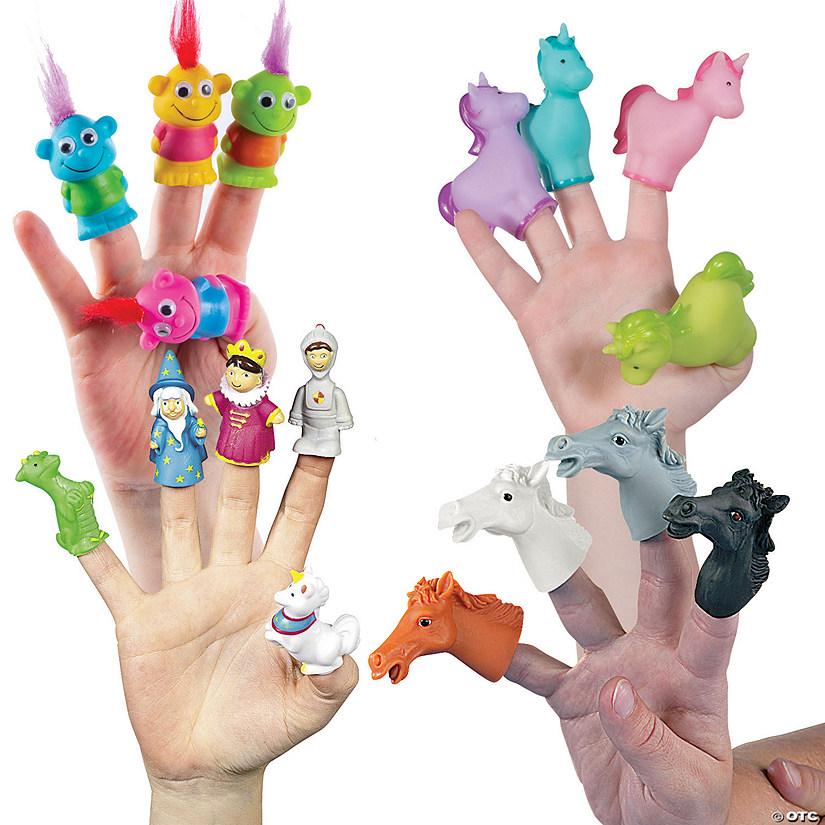 Bulk 96 Pc. Mini Fairy Tale Character Finger Puppet Assortment Image