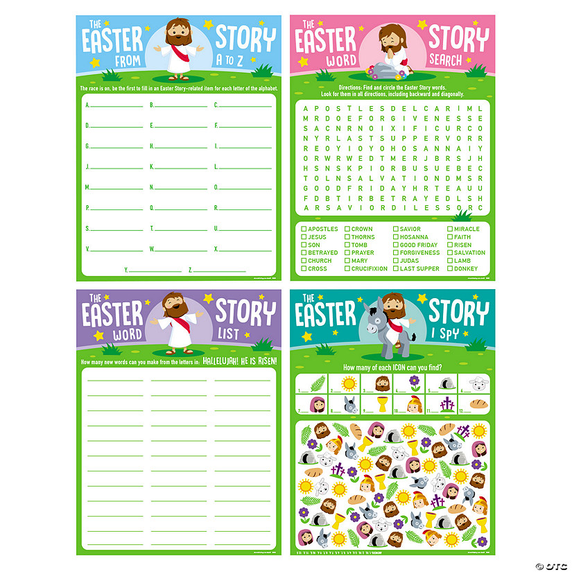 Bulk 96 Pc. Religious Easter Activity Sheets Image