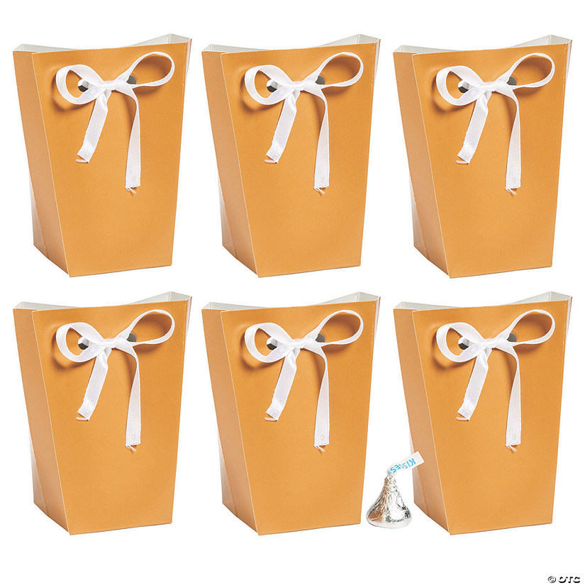 Bulk 96 Pc. Small Copper Favor Boxes with Ribbon Image