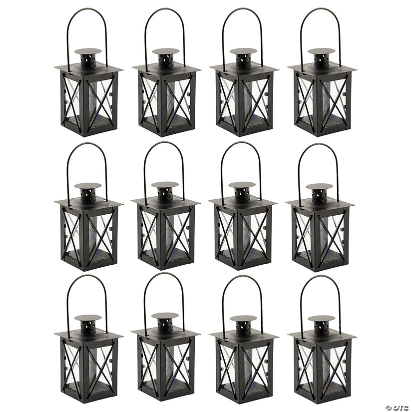 Bulk Black Mini Lanterns - 12 Pc. Image
