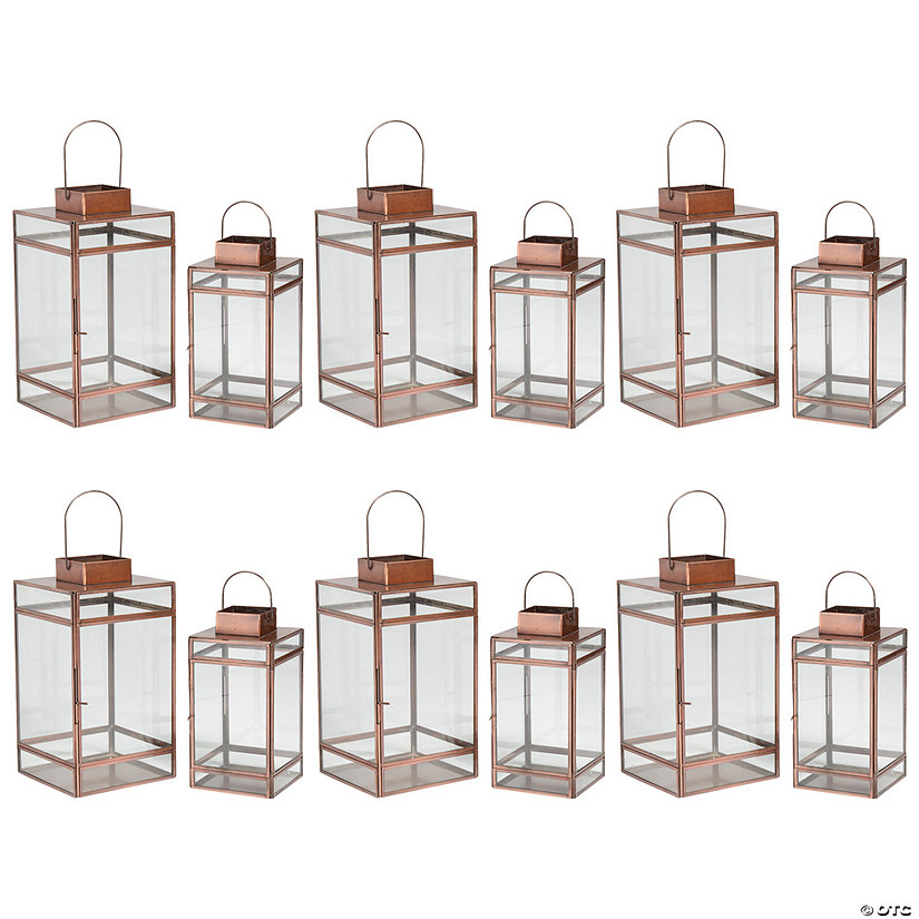 Bulk Copper Metal Lanterns - 12 Pc.  Image
