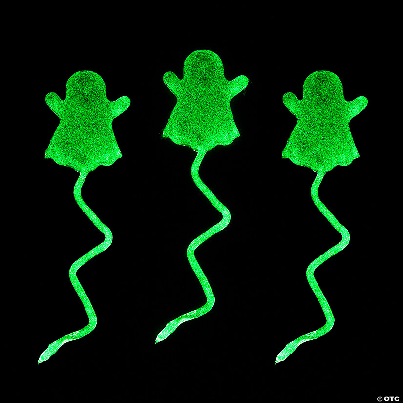 Bulk Glow-in-the-Dark Sticky Ghosts - 72 Pc. Image