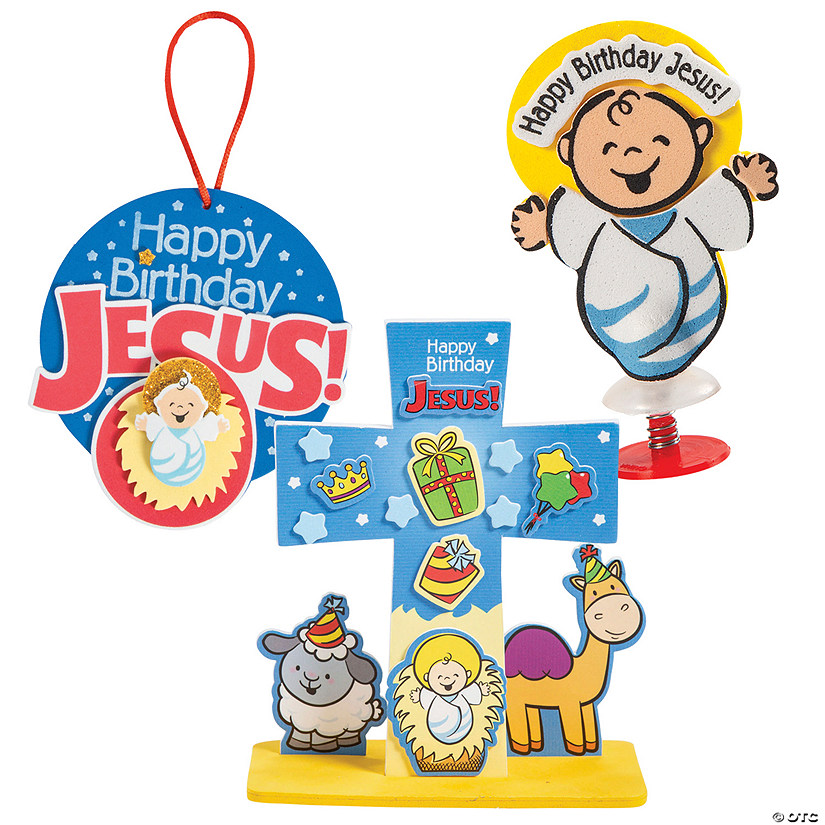 Bulk Happy Birthday Jesus Craft Kit Assortment - Makes 72 Image