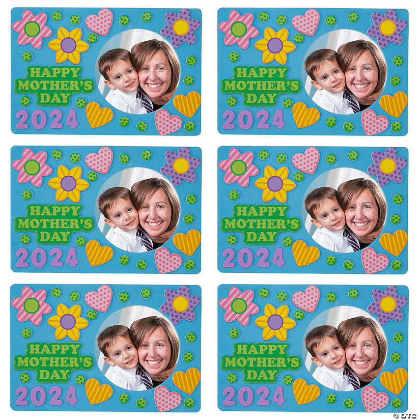 Bulk Happy Mother&#8217;s Day Picture Frame Magnet Craft Kit - Makes 48 Image
