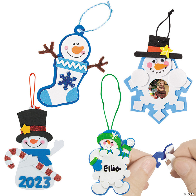 Bulk Makes 48 Snowman Ornament Craft Kit Assortment Image