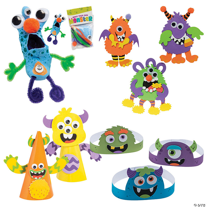 Bulk Monster Character Craft Kit Assortment - Makes 48 Image