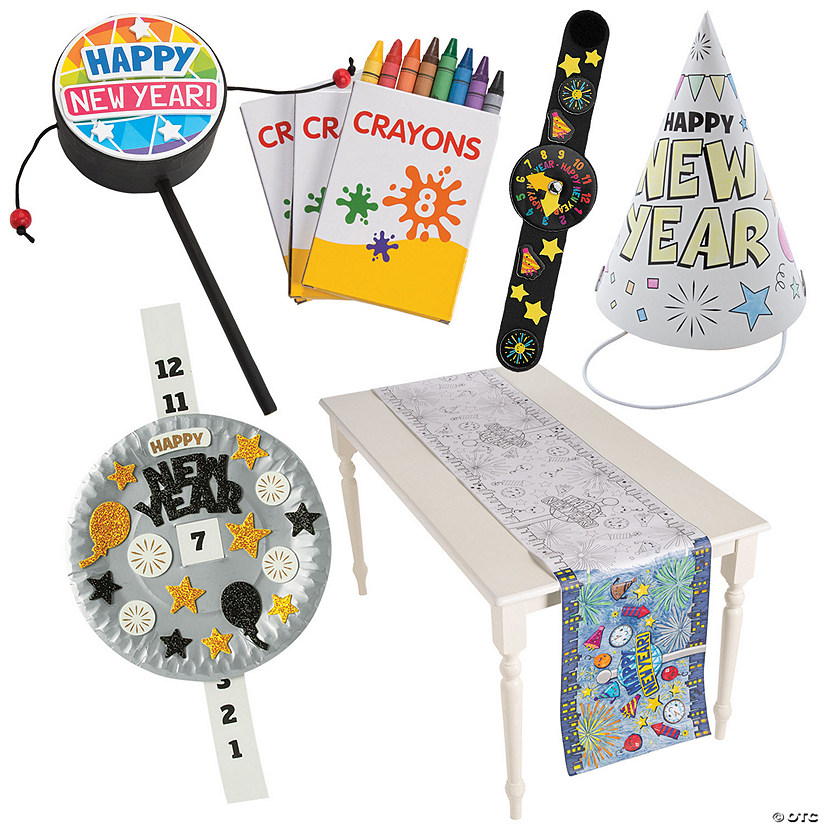 Bulk New Year&#8217;s Eve Craft Party Kit - Makes 60 Image