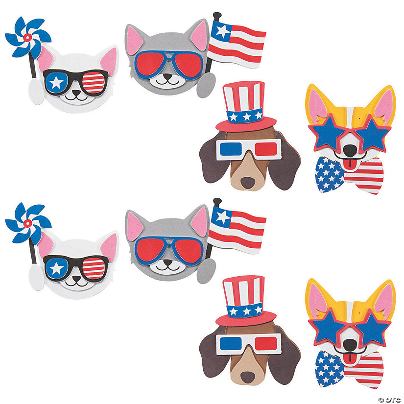 Bulk Patriotic Pets Magnet Craft Kits - Makes 48 Image
