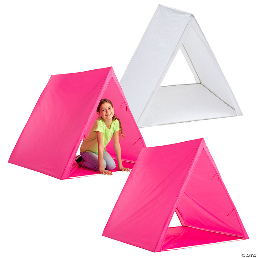 Bulk Set of Pink & White Sleepover Tents Kit - 3 Pc. Image