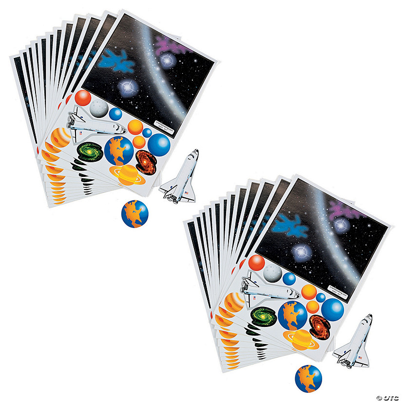 Bulk Solar System Sticker Scenes - 144 Pc. Image