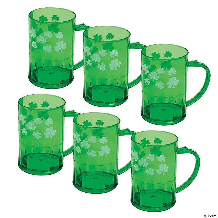 Bulk St. Patrick's Day Shamrock Plastic Mugs - 60 Pc. Image
