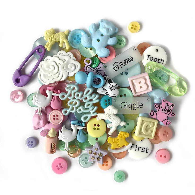 Buttons Galore and More 50+ Novelty Buttons for Sewing and Crafts - Baby Theme Buttons Image