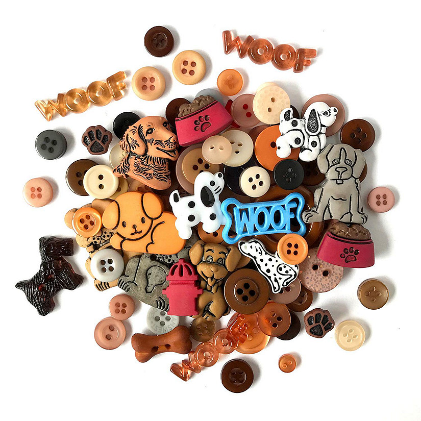 Buttons Galore and More 50+ Novelty Buttons for Sewing and Crafts - Dogs Theme Buttons Image