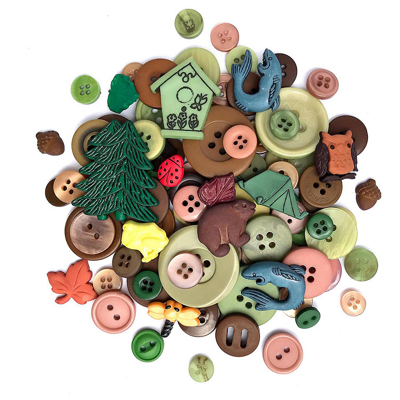 Buttons Galore and More 50+ Novelty Buttons for Sewing and Crafts - Outdoors Theme Buttons Image