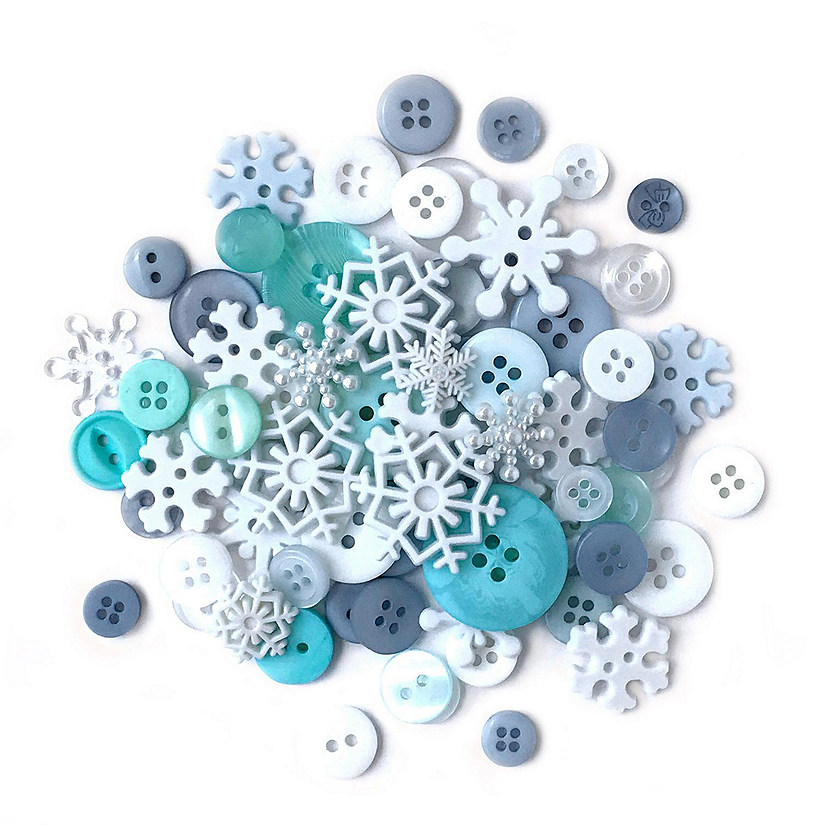 Buttons Galore and More 50+ Novelty Buttons for Sewing and Crafts - Snowflake Theme Buttons Image