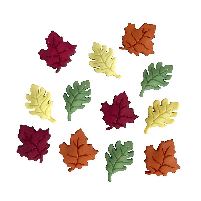 Buttons Galore and More Craft & Sewing Buttons - Fall Leaves - 36 Buttons Image
