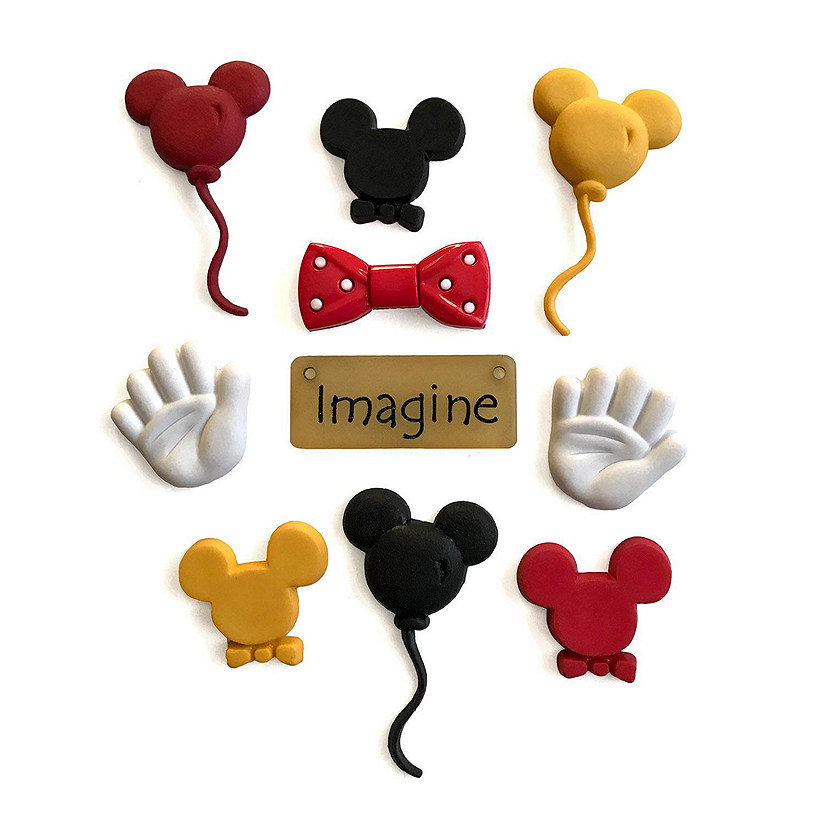 Buttons Galore and More Craft & Sewing Buttons - Mouse Ears - 30 Buttons Image