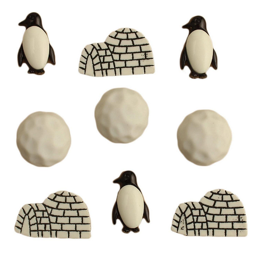 Buttons Galore and More Craft & Sewing Buttons - Penguins - 27 Buttons Image