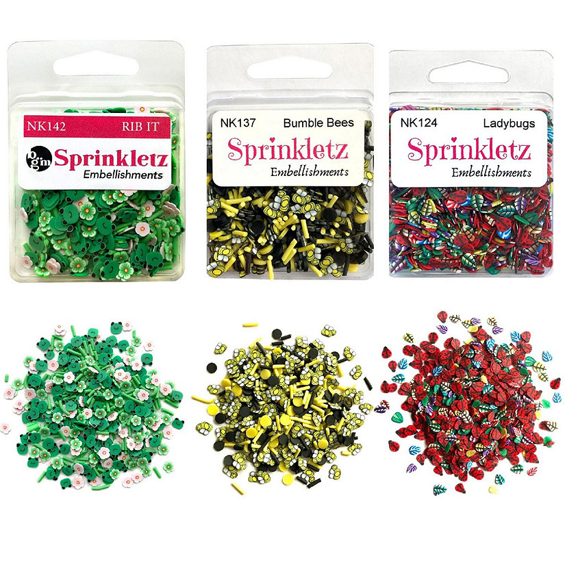 Buttons Galore and More Sprinkletz - Tiny Polymer Clay Embellishments - Bugs Bundle 36 grams Image