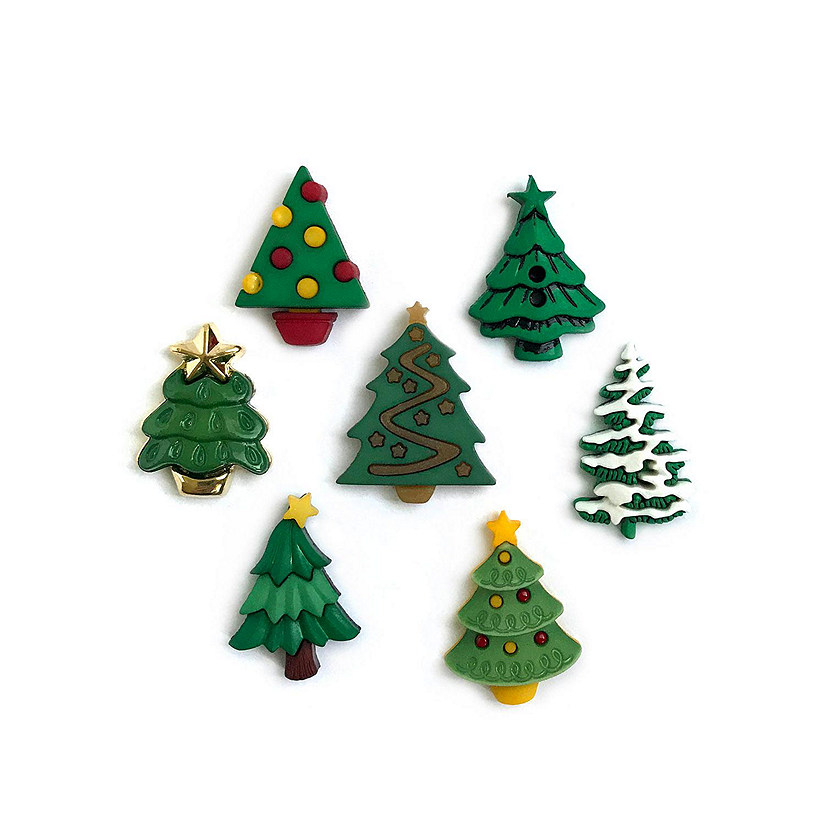 Buttons Galore Christmas Trees Craft Buttons - 21 Sewing & Craft Buttons Image