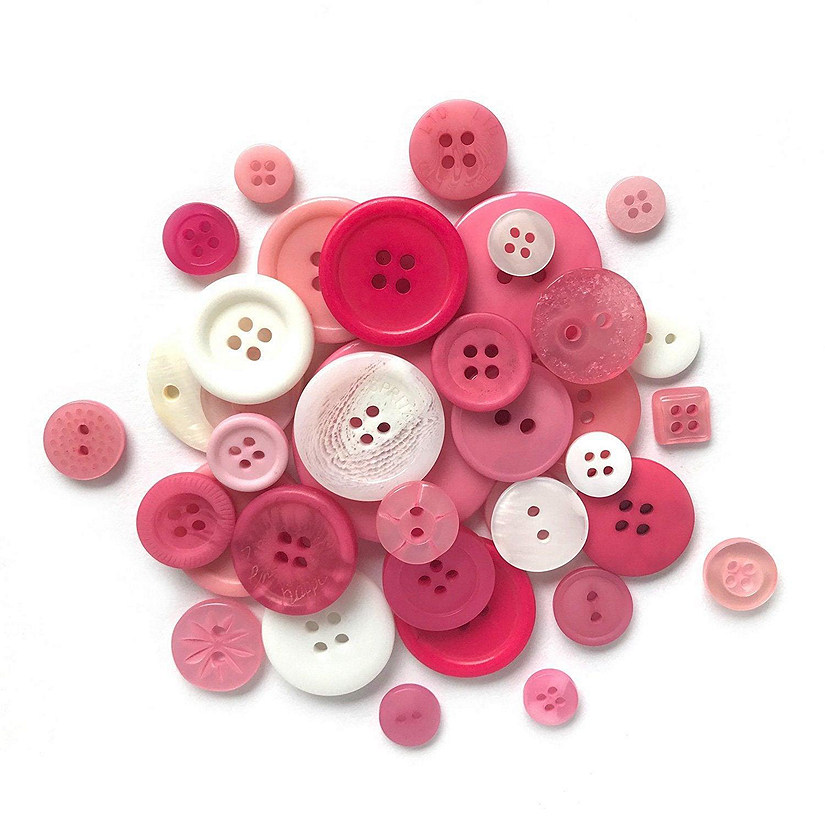 Buttons Galore Colorful Craft & Sewing Buttons -Bubblegum - 8 oz. Image