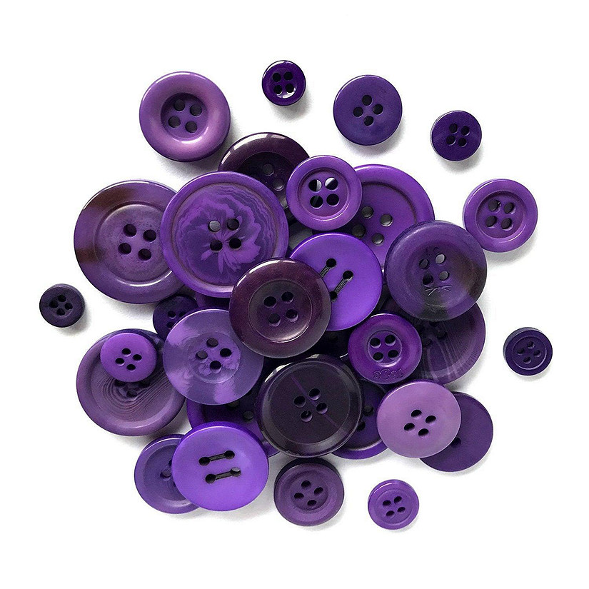 Buttons Galore Colorful Craft & Sewing Buttons - Purple - 8 oz. Image