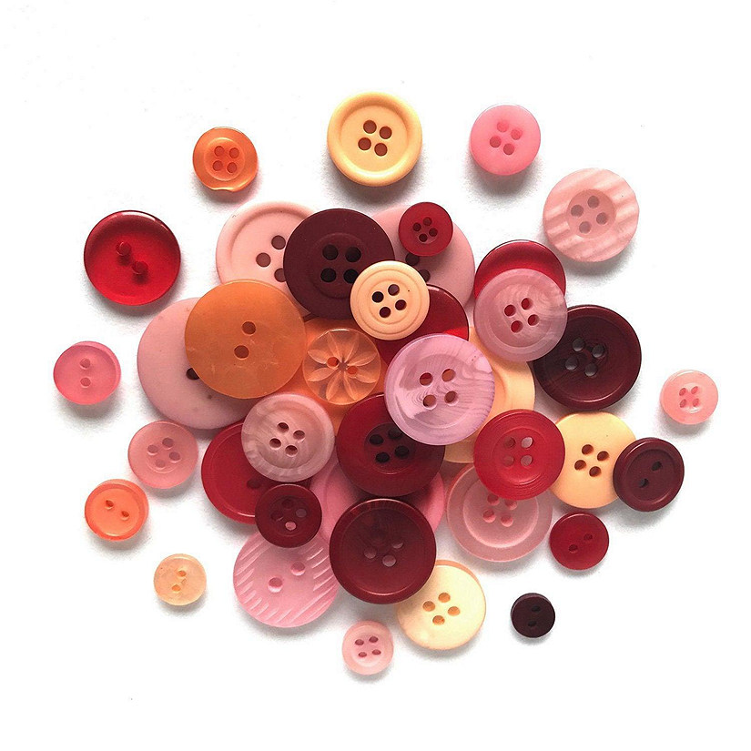 Buttons Galore Colorful Craft & Sewing Buttons - Vintage Rose - 8 oz. Image