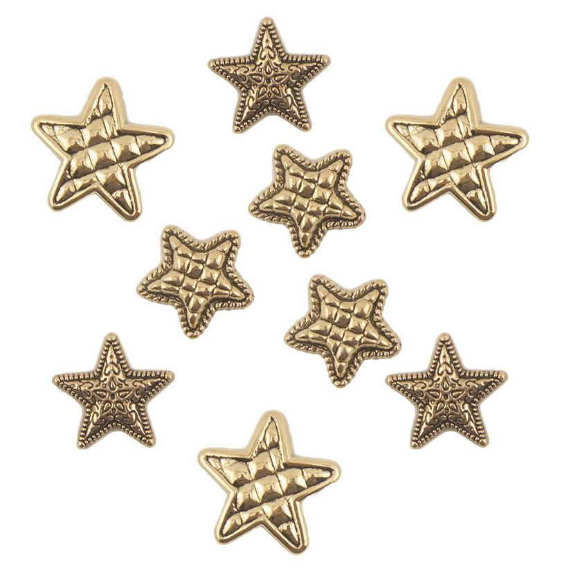 Buttons Galore Craft & Sewing Buttons - Gold Stars  - 27 Buttons Image