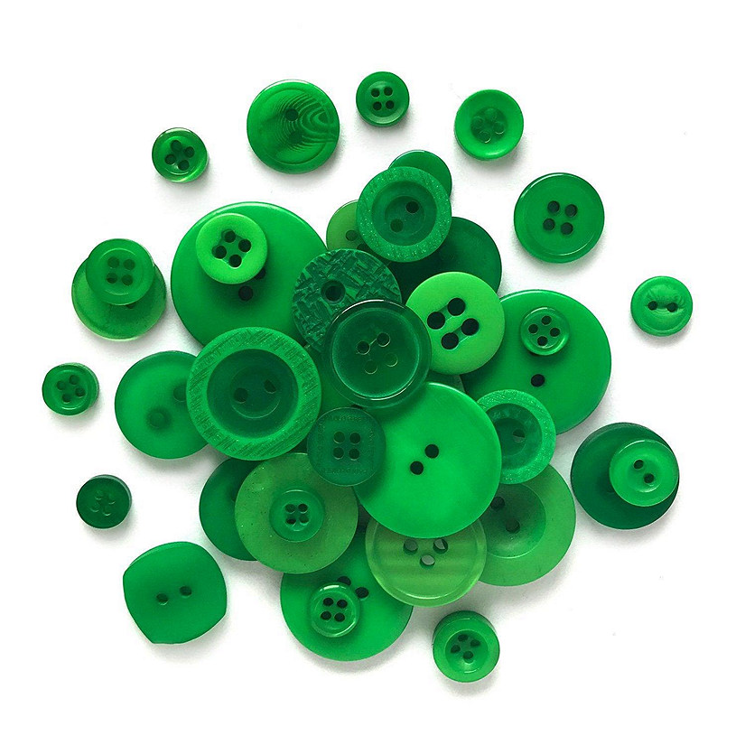 Buttons Galore Craft & Sewing Buttons - Green - 8 oz. Image