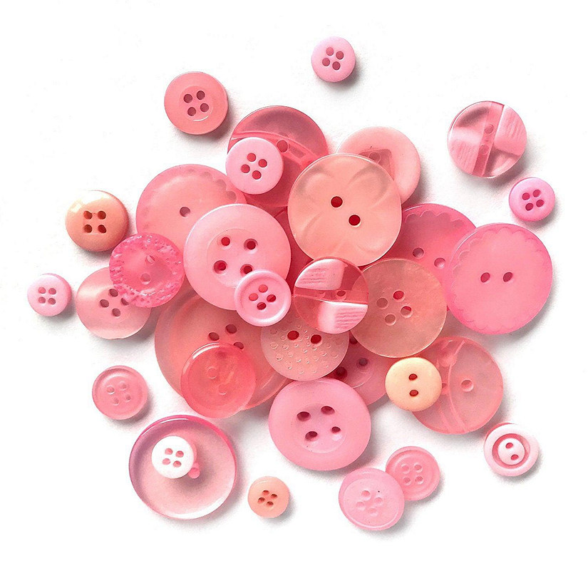 Buttons Galore Craft & Sewing Buttons - Pink - 8 oz. Image