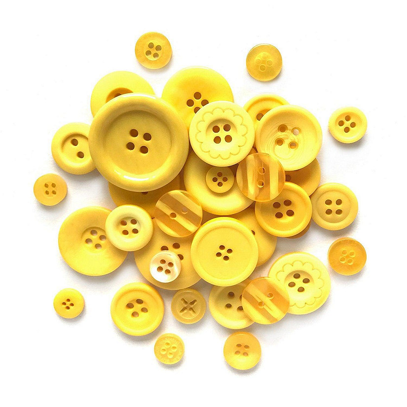 Buttons Galore Craft & Sewing Buttons - Yellow - 8 oz. Image