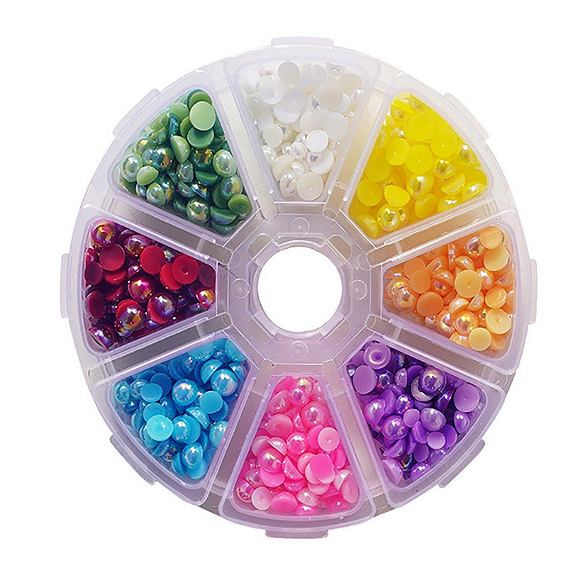 Buttons Galore Flat Back Pearl Assortments in Pinwheel Container Image