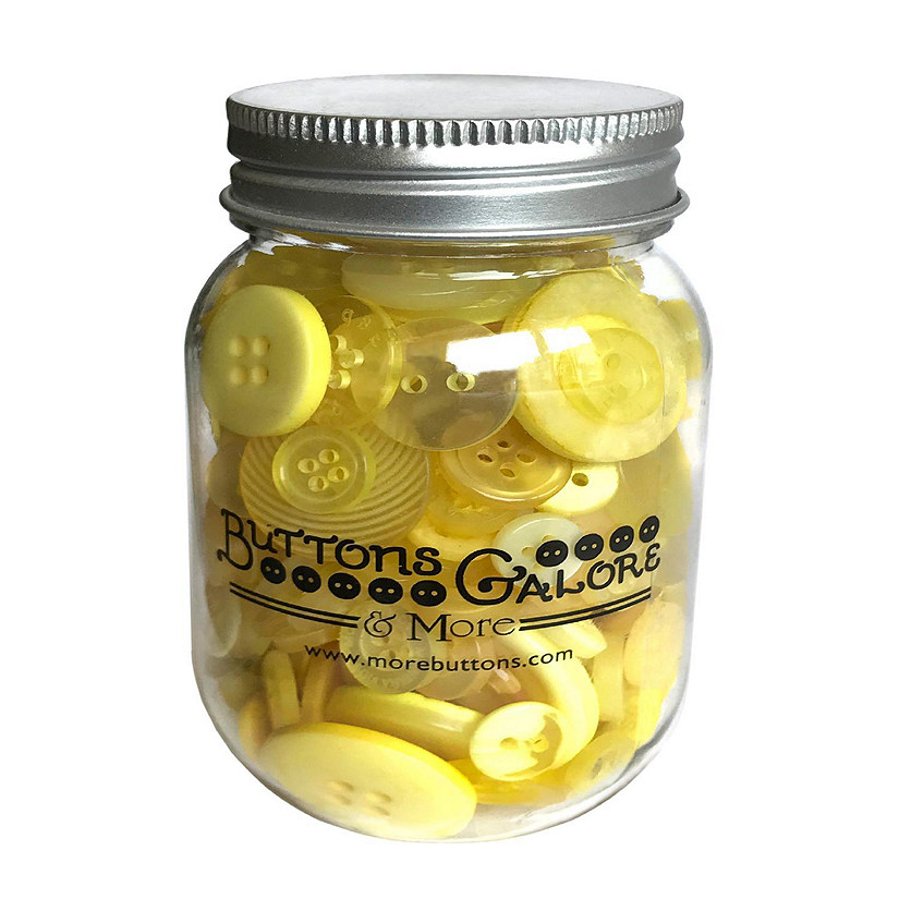 Buttons Galore Lemon Twist Craft & Sewing Buttons in Mason Jar - 3.5 oz Image