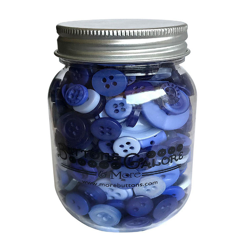 Buttons Galore Periwinkle Craft & Sewing Buttons in Mason Jar - 3.5 oz Image