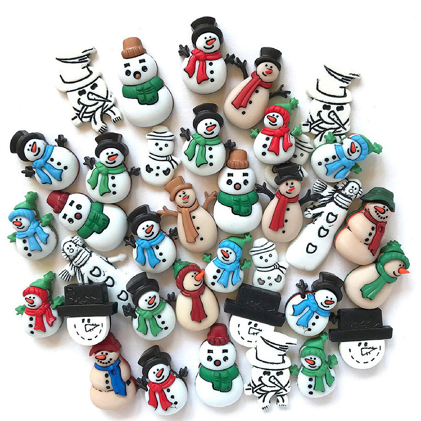 Buttons Galore Snowman Button Super Value Pack for DIY Craft and Sewing Projects Image