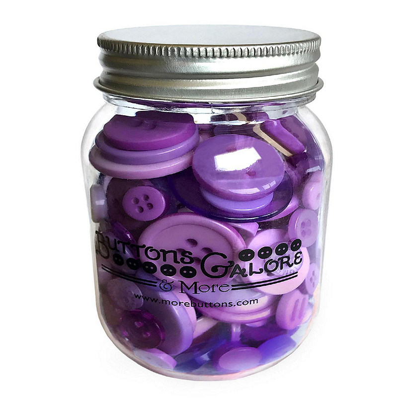 Buttons Galore Sour Grapes Craft & Sewing Buttons in Mason Jar - 3.5 oz Image